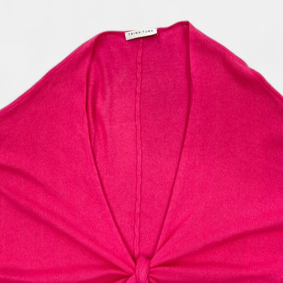 Trina Turk Women's Cashmere Sweater Wrap Sleeves One Size Pink - Picture 2 of 10